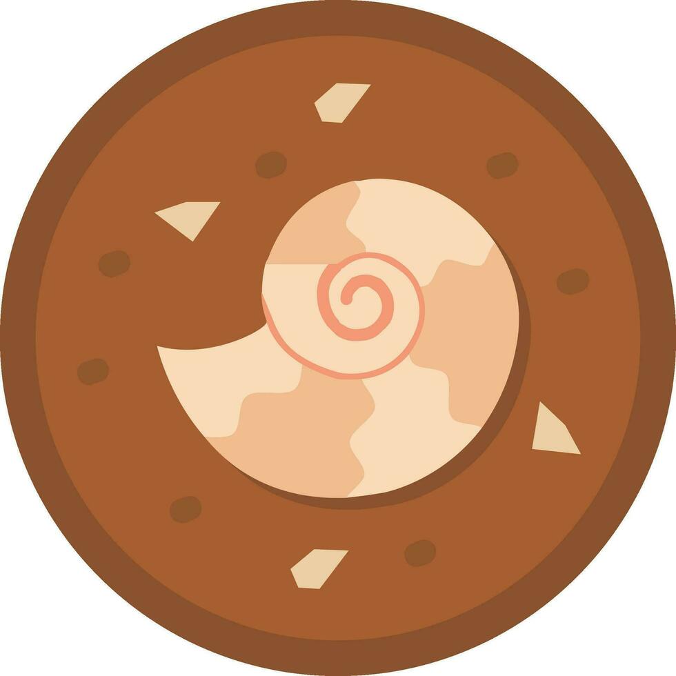 Fossil Line Filled Icon vector