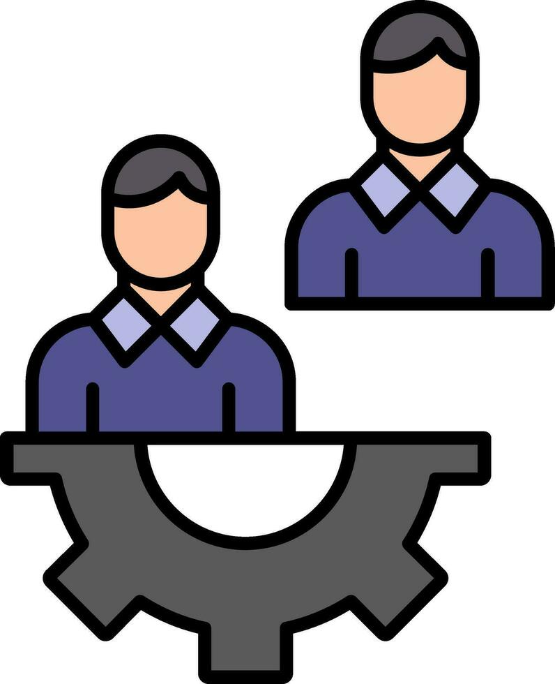 Management Line Filled Icon vector