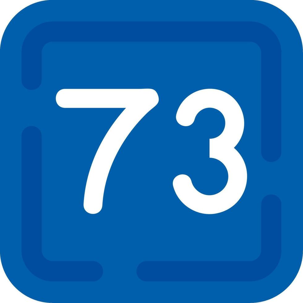 Seventy Three Line Filled Icon vector