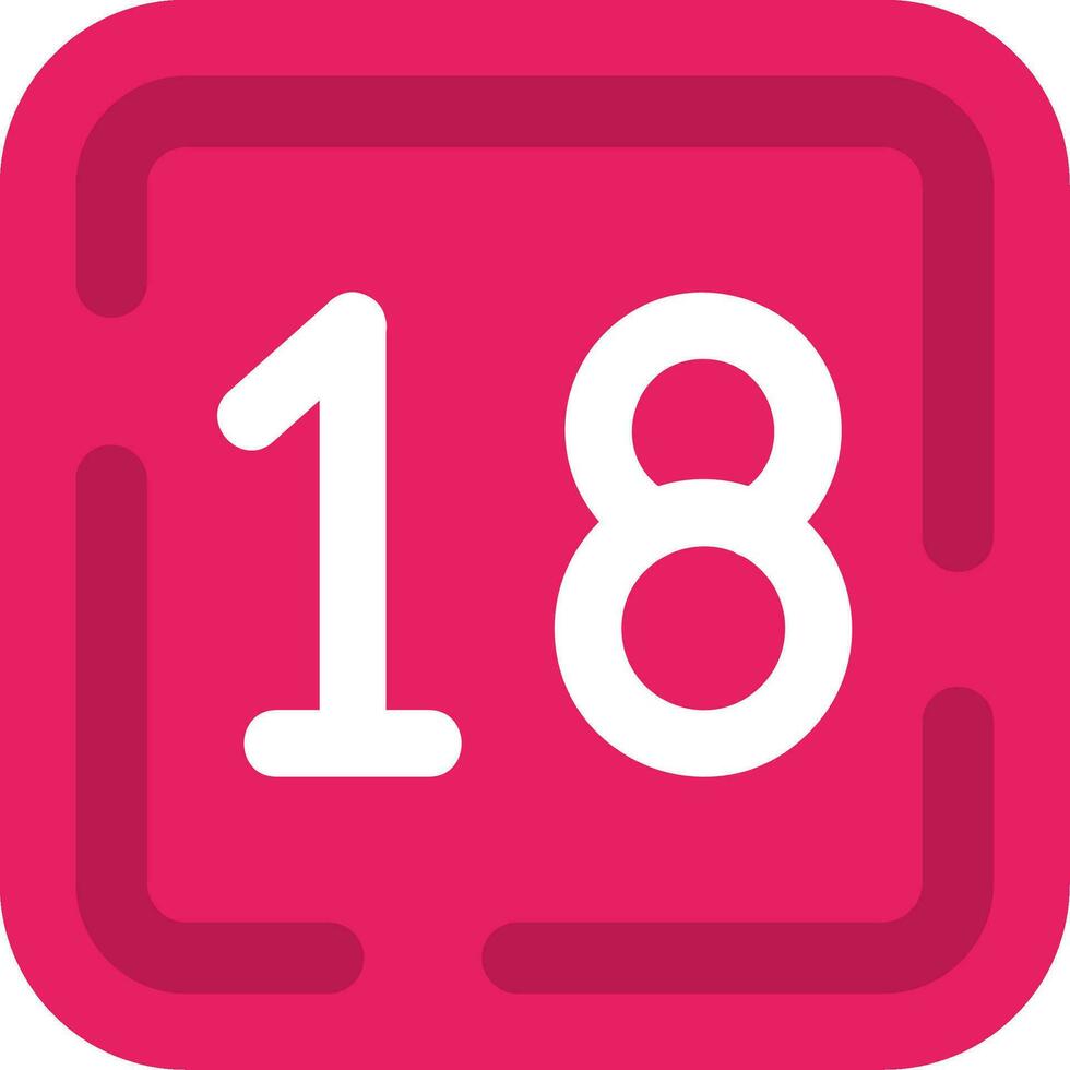 Eighteen Line Filled Icon vector