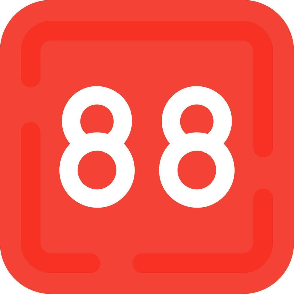 Eighty Eight Line Filled Icon vector