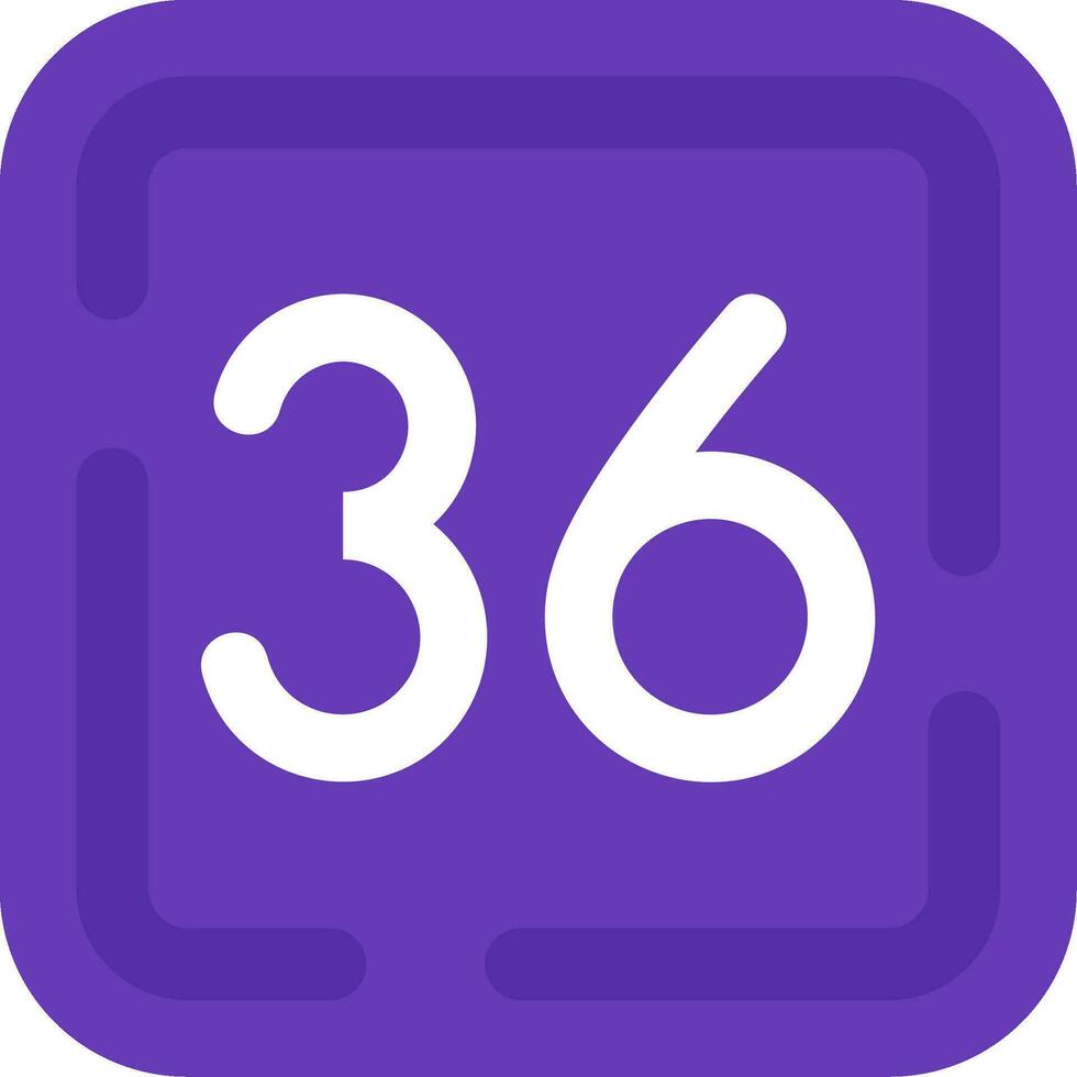 Thirty Six Line Filled Icon vector