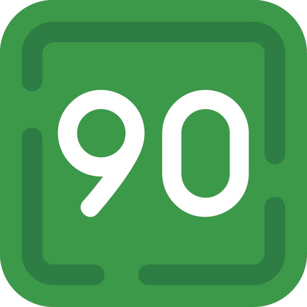 Ninety Line Filled Icon vector