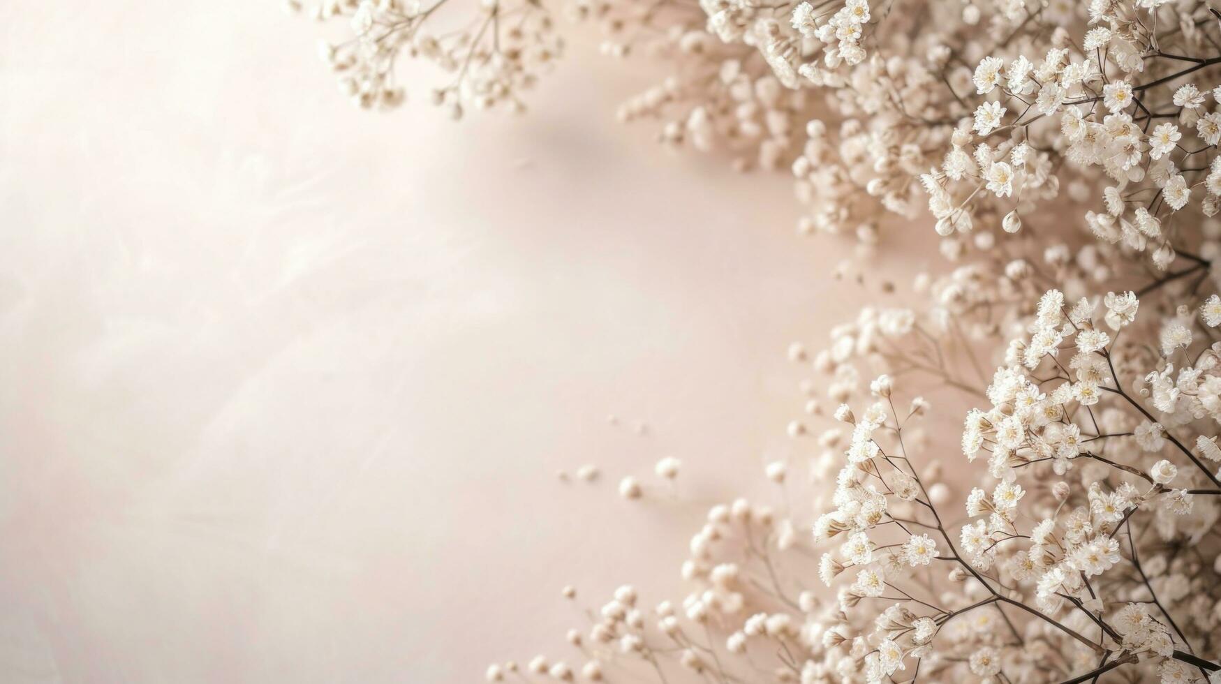 AI generated Wedding agency advertisment background with copy space photo