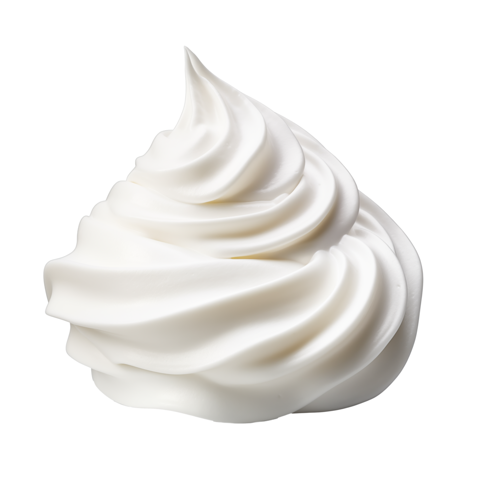 ai generado azotado crema aislado en blanco antecedentes png