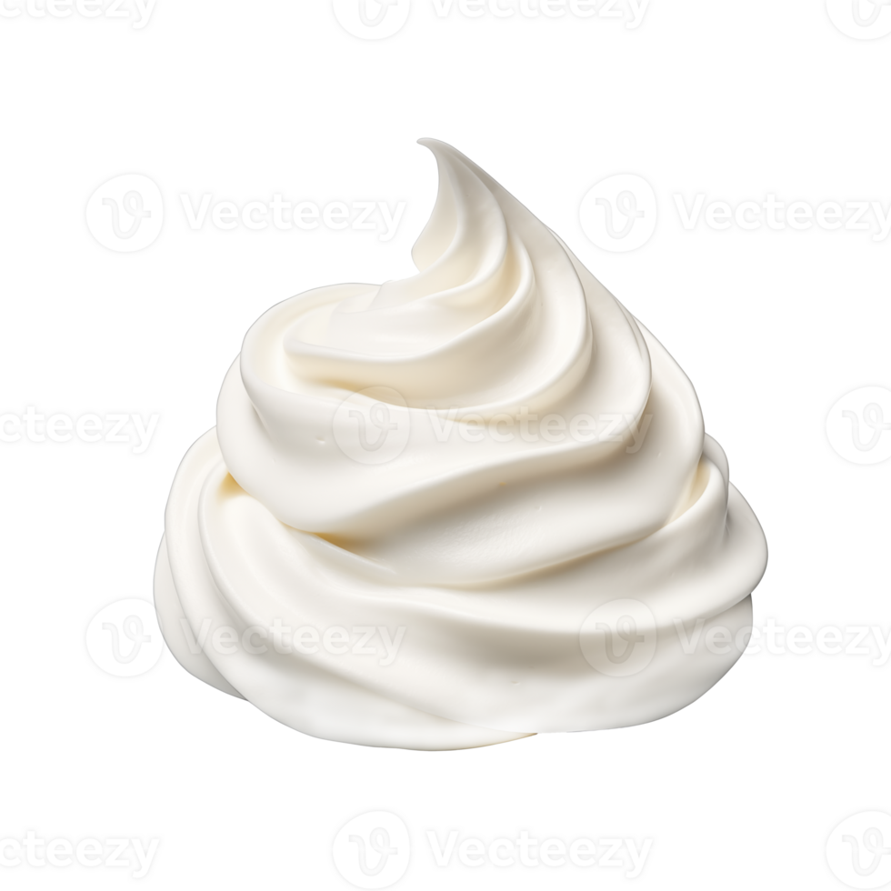 AI generated Whipped cream Isolated on white background png