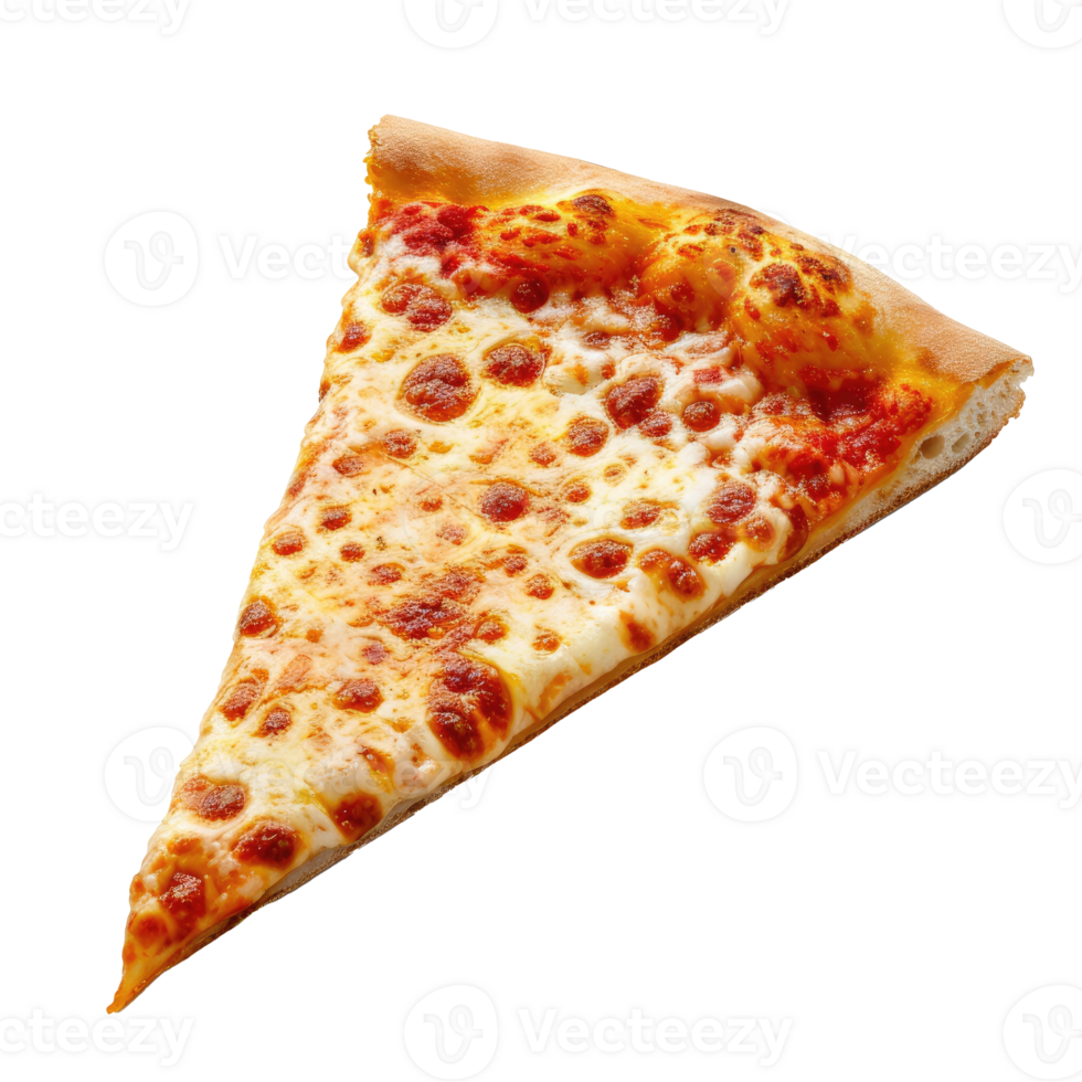 AI generated Cheese pizza slice Isolated on white background png