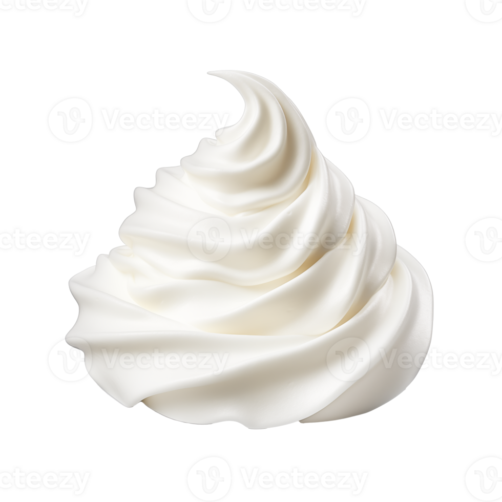 AI generated Whipped cream Isolated on white background png