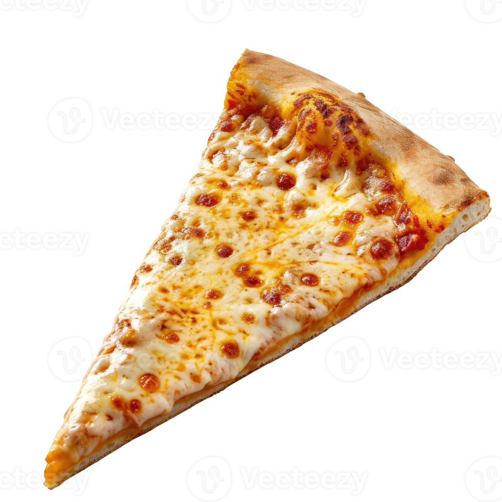 AI generated Cheese pizza slice Isolated on white background png