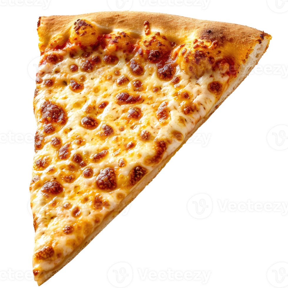 AI generated Cheese pizza slice Isolated on white background png