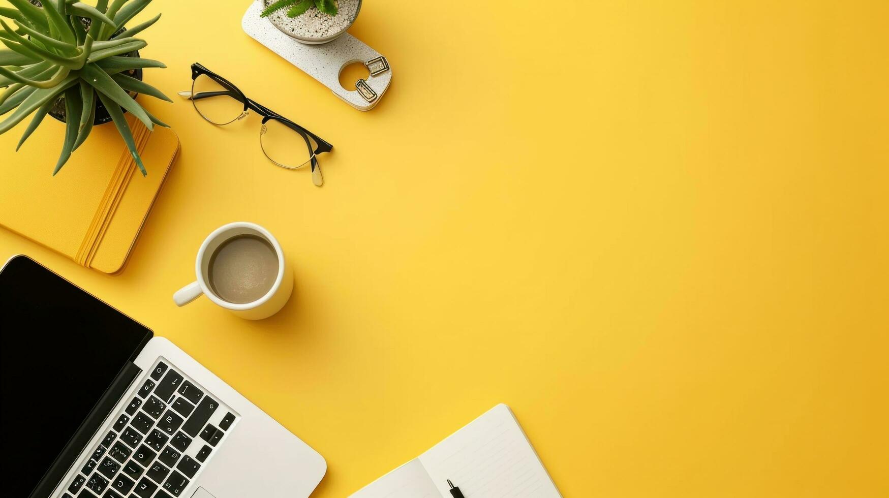 AI generated Web design advertisment background with copy space photo