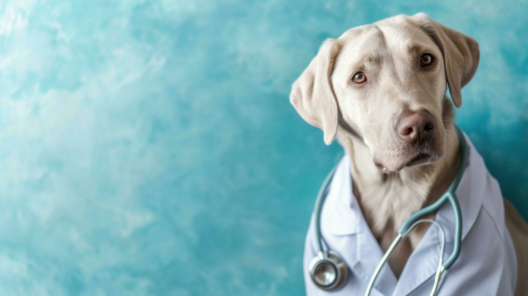 AI generated Vet advertisment background with copy space photo