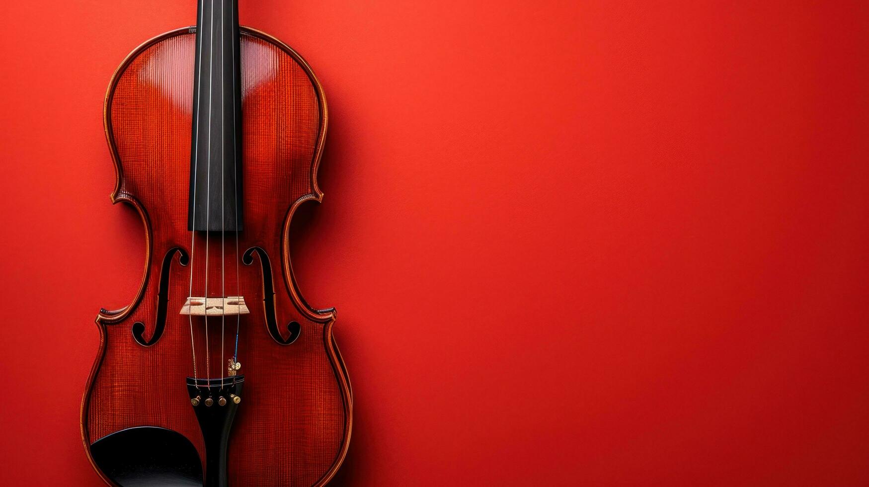 AI generated Violin Concert advertisment background with copy space photo