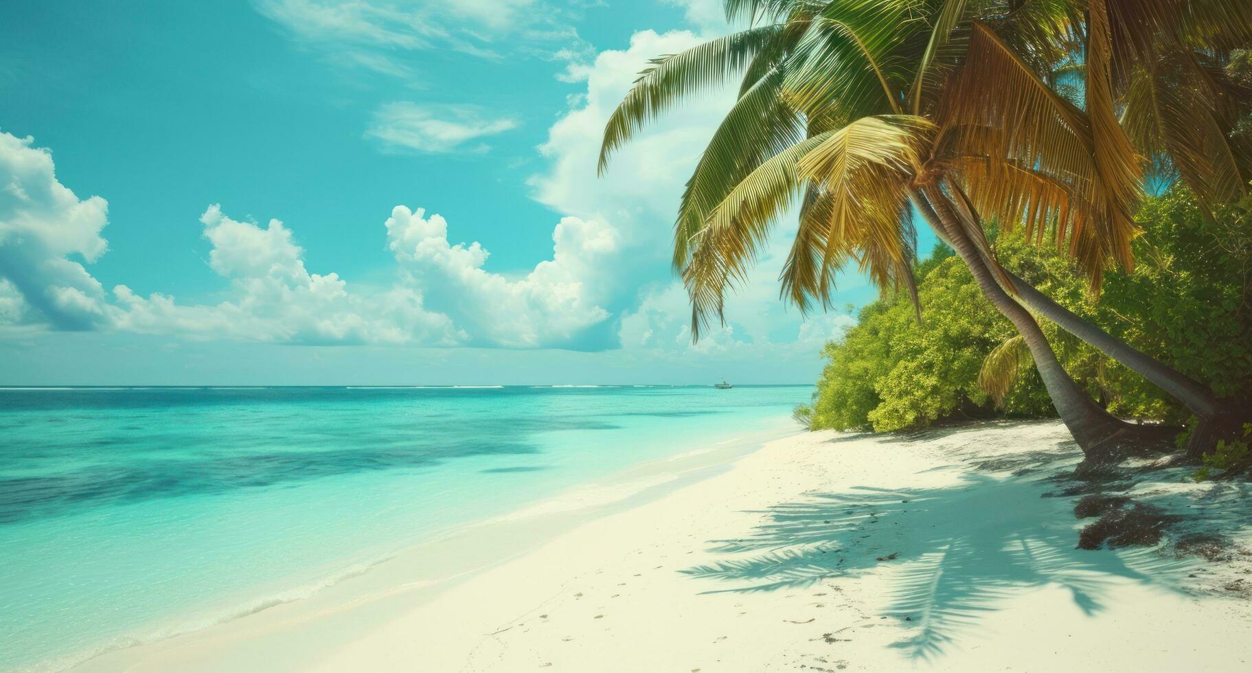 AI generated tropical beaches on the white white sand tropical beach photo
