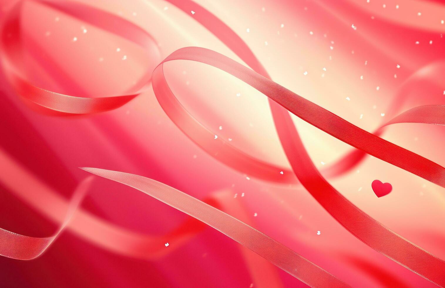 AI generated valentine's day ribbon wallpaper photo