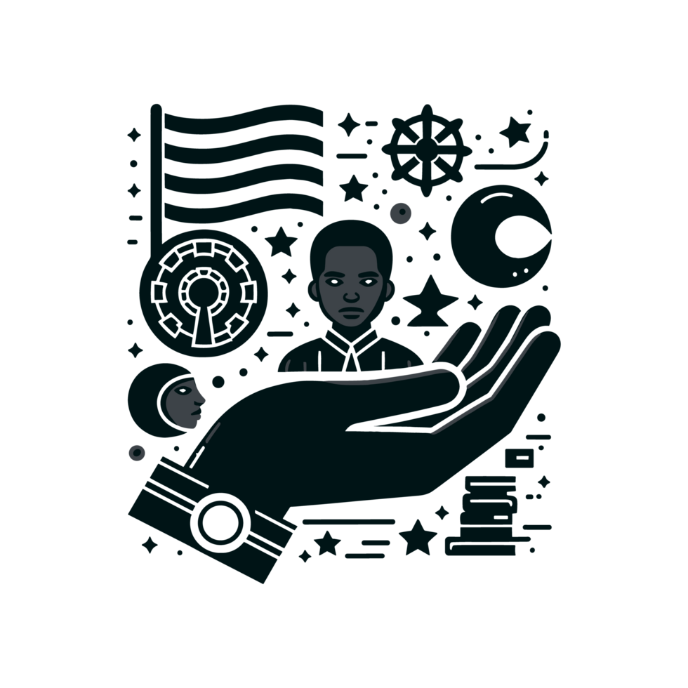 negro historia mes ilustración icono elemento png archivo