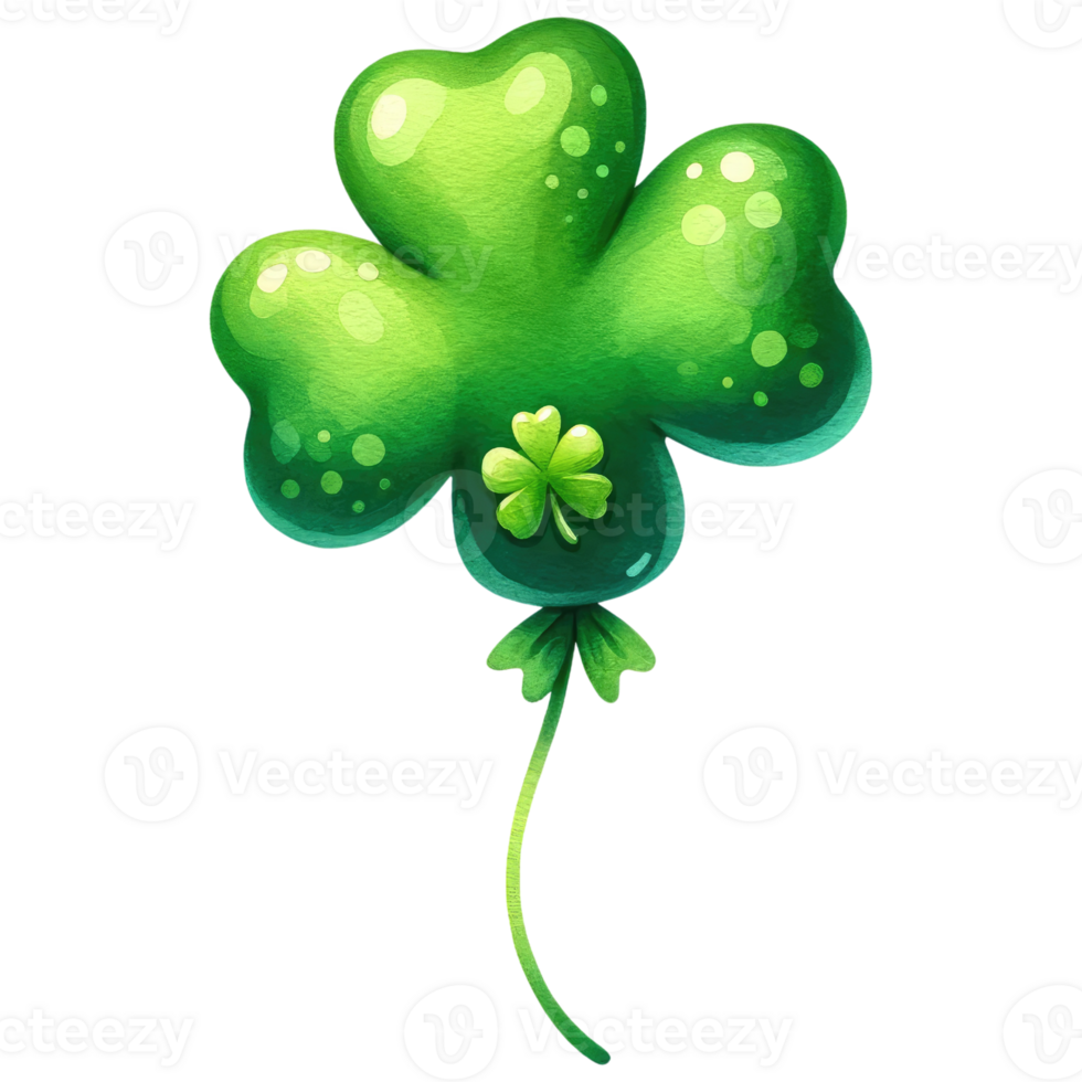 AI generated Green Clover Balloon for St. Patrick's Day Celebration png
