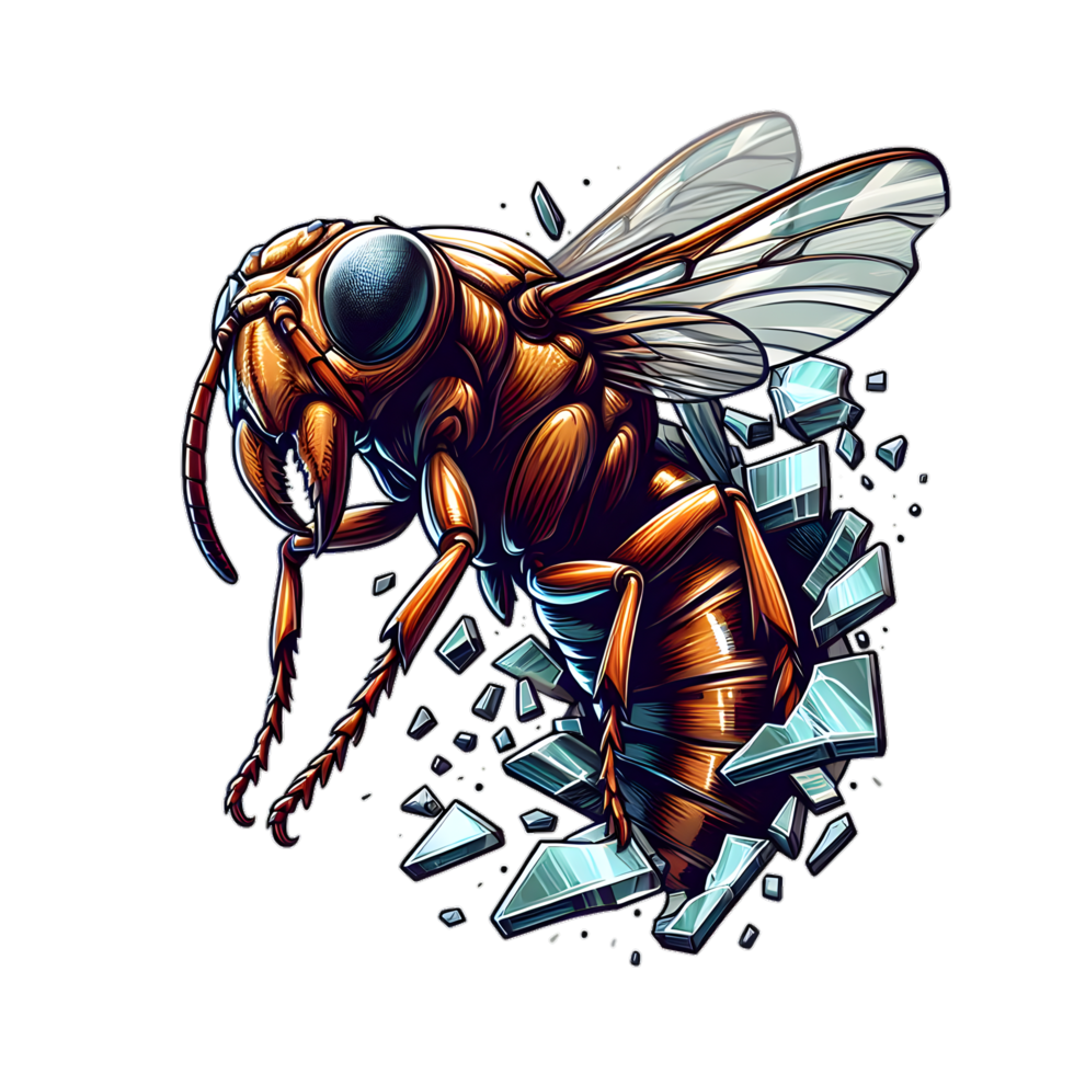 AI generated Insect illustration design with transparent background png