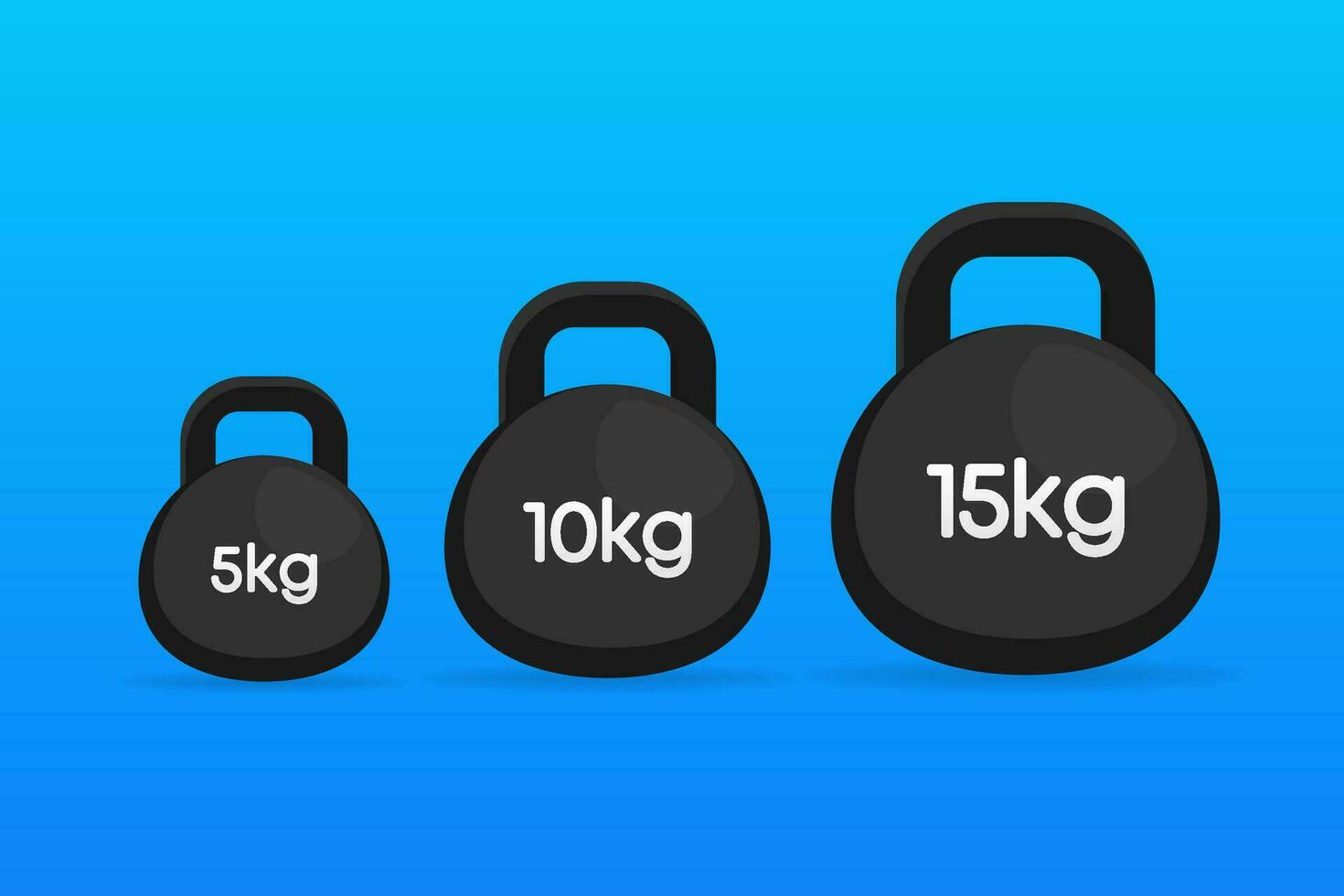 Black weight 5,10,15 kg icon. Vector illustration design