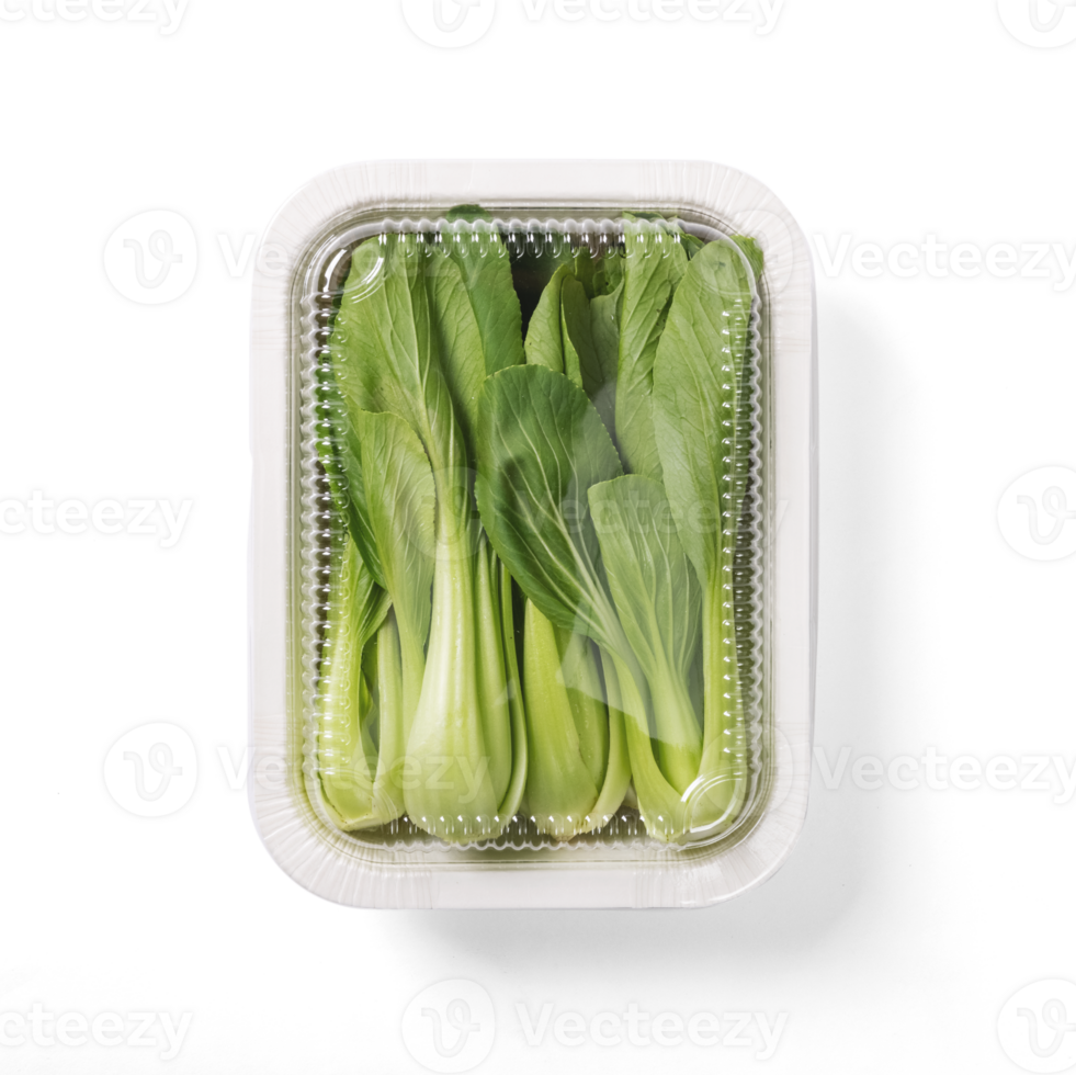 Takeaway food container round box mockup with vegetable png