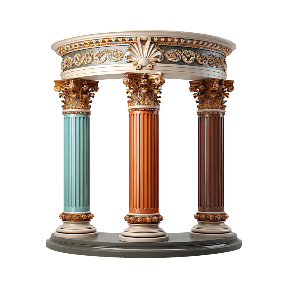 AI generated Greek column isolated on transparent background png