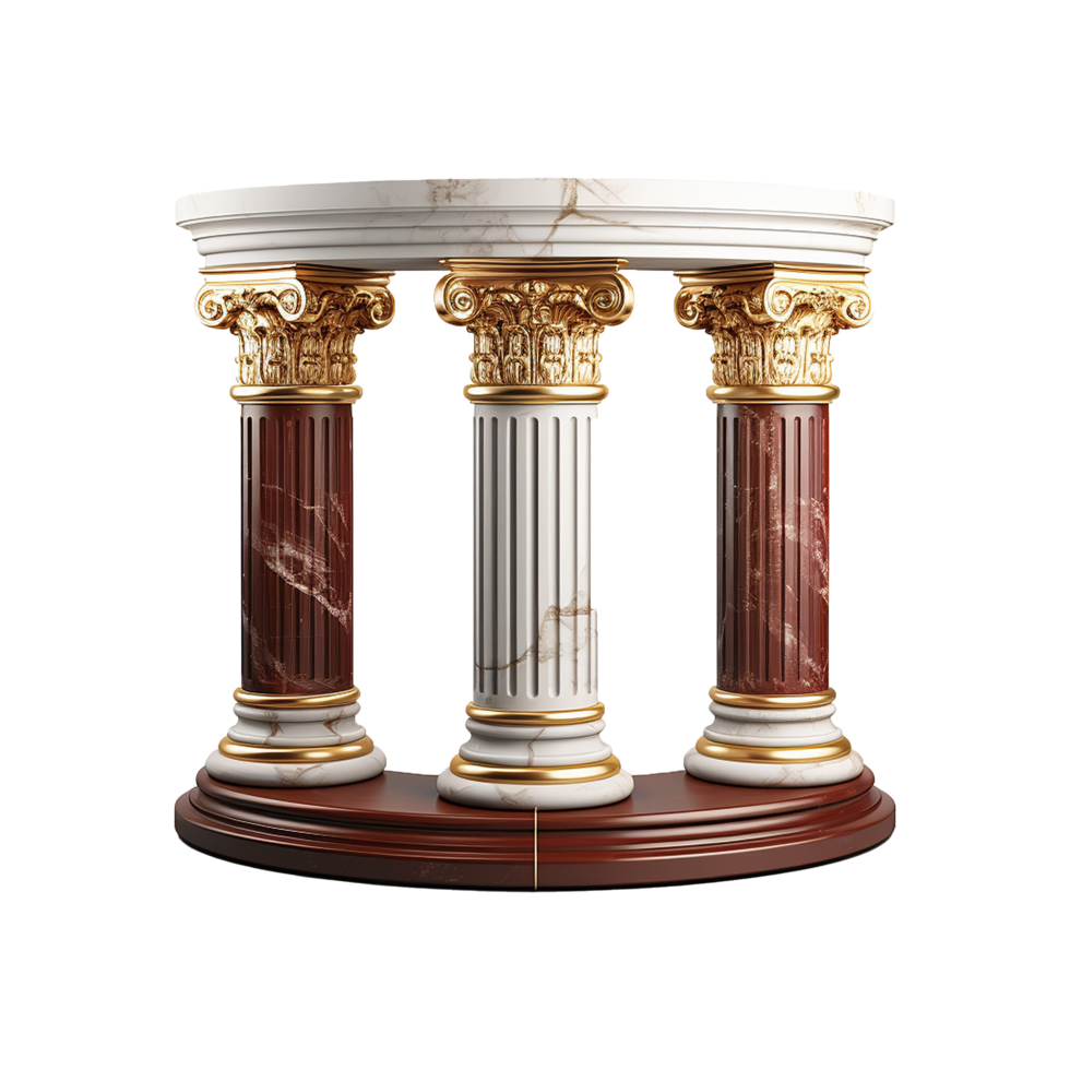 AI generated Greek column isolated on transparent background png