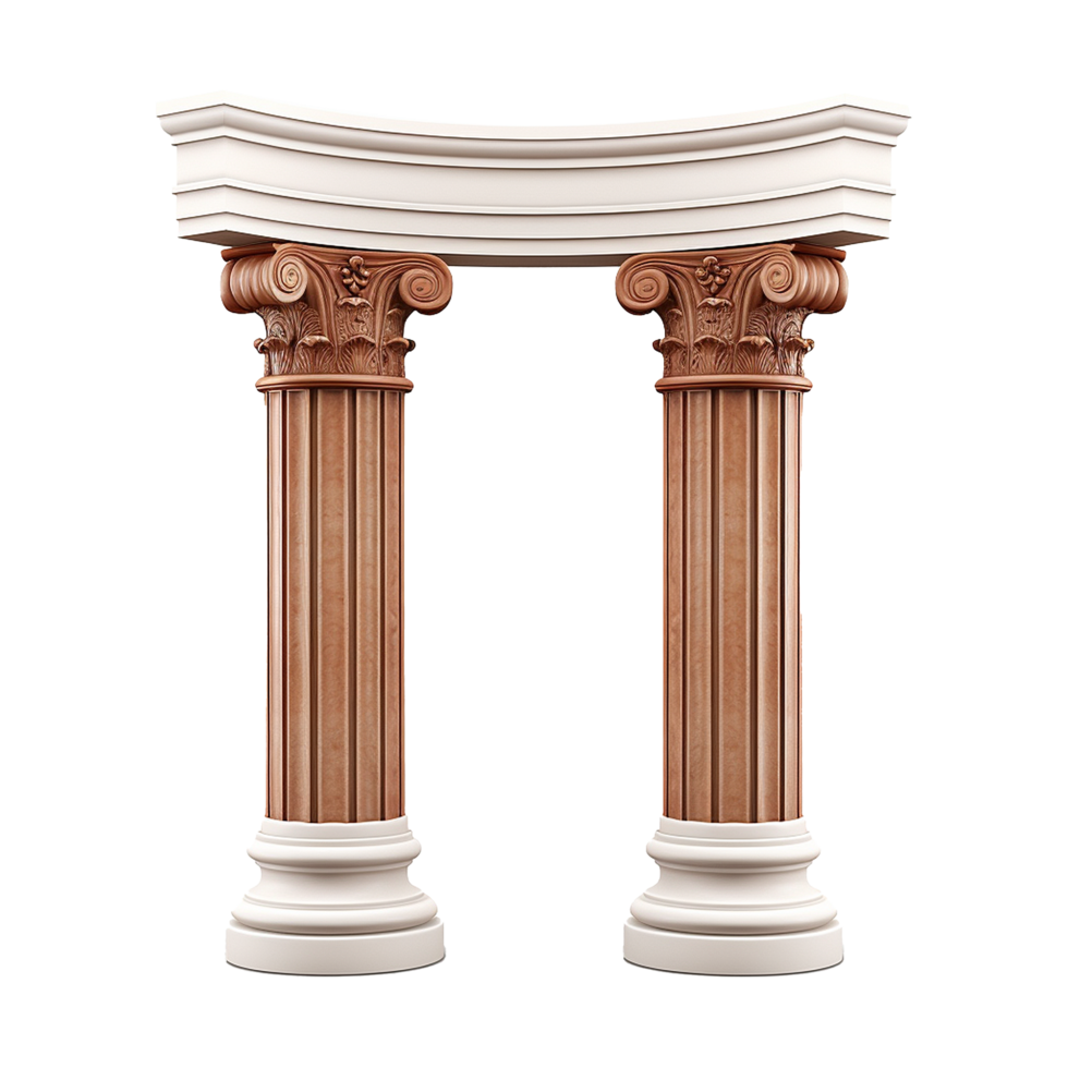 AI generated Greek column isolated on transparent background png