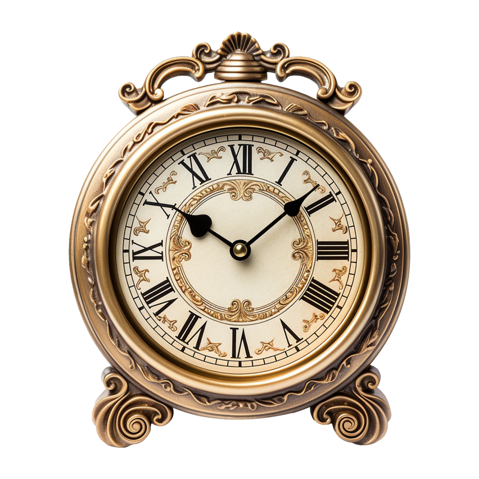 AI generated Clock isolated on transparent background png