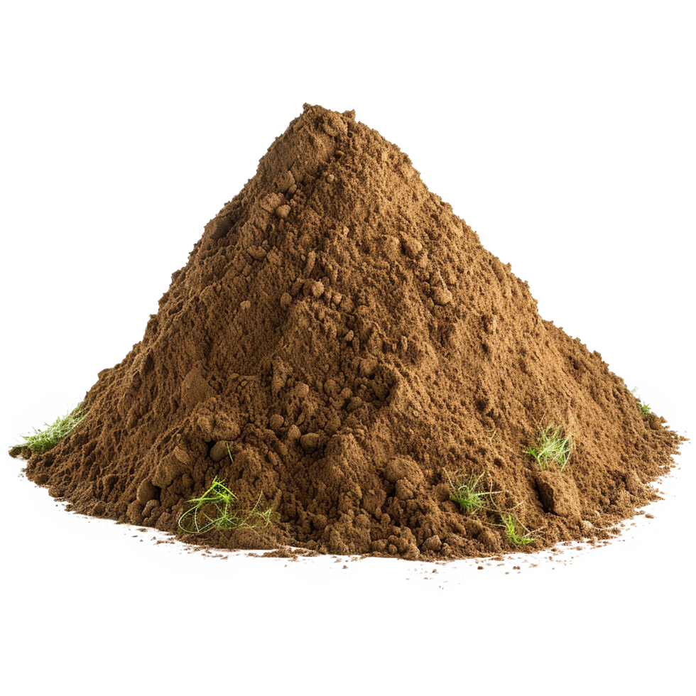 AI generated Grassy dirt heap isolated on transparent background png