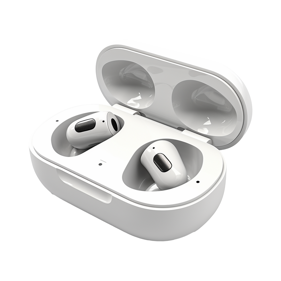 AI generated Earphone isolated on transparent background png