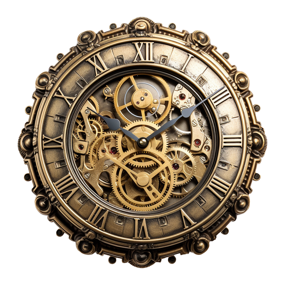 AI generated Clock isolated on transparent background png