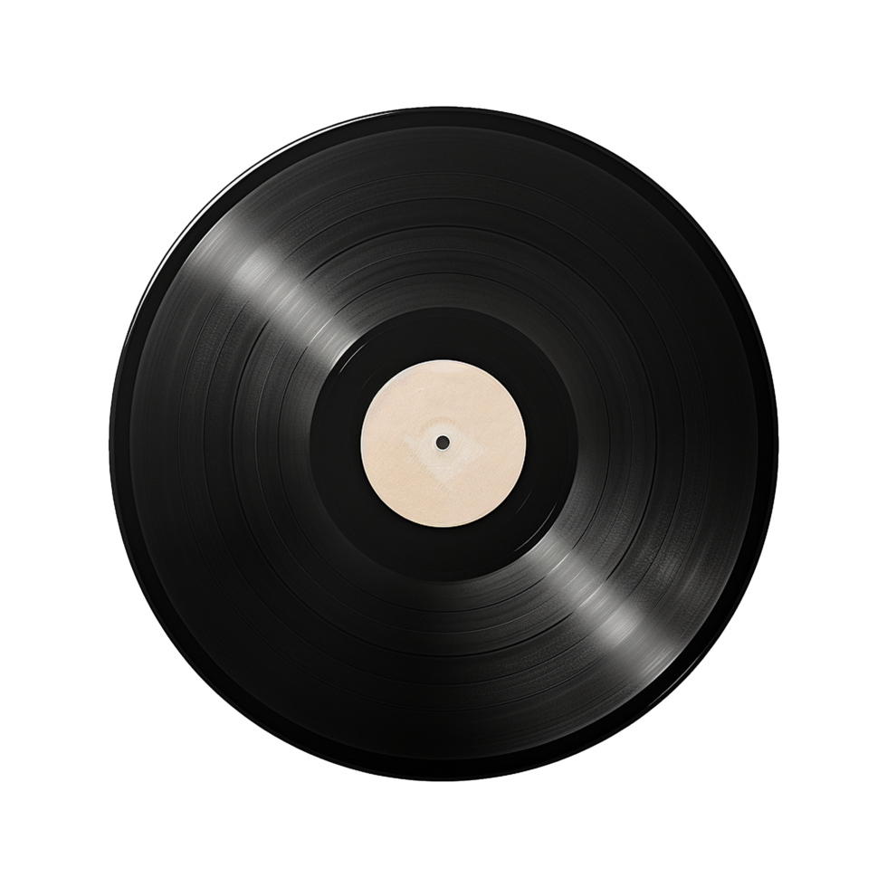 ai generiert Vinyl Aufzeichnung isoliert auf transparent Hintergrund png