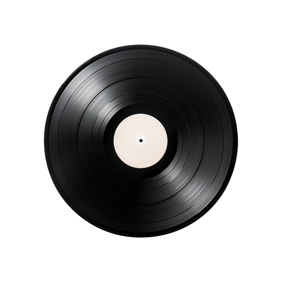 AI generated Vinyl record isolated on transparent background png