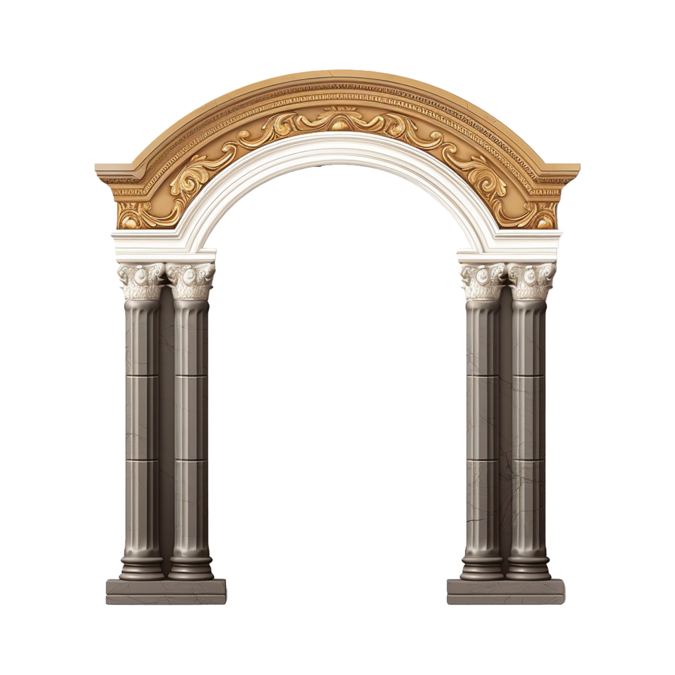 AI generated Greek column isolated on transparent background png