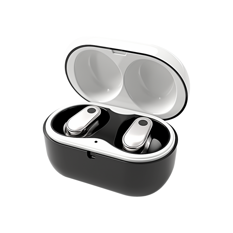 AI generated Earphone isolated on transparent background png