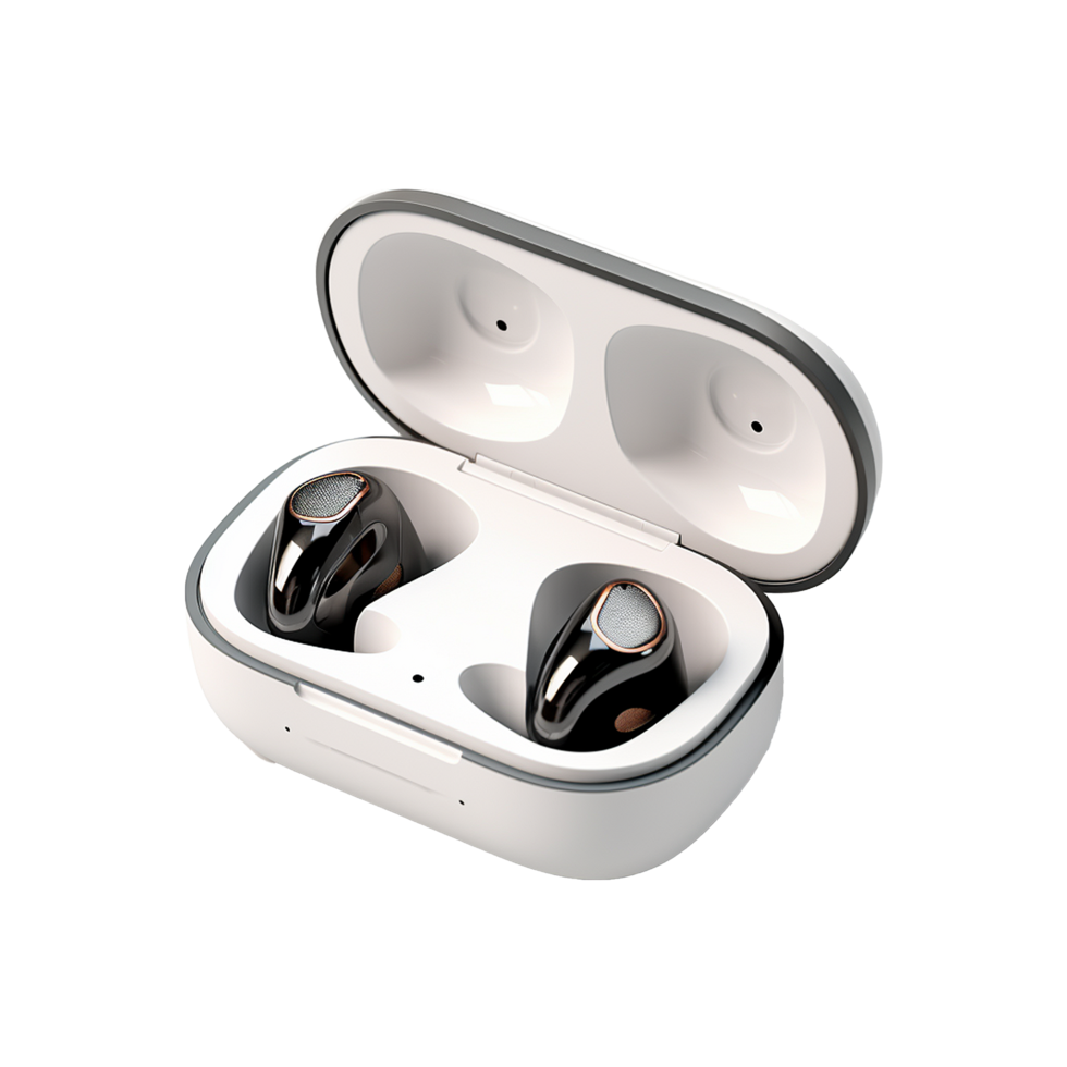 AI generated Earphone isolated on transparent background png