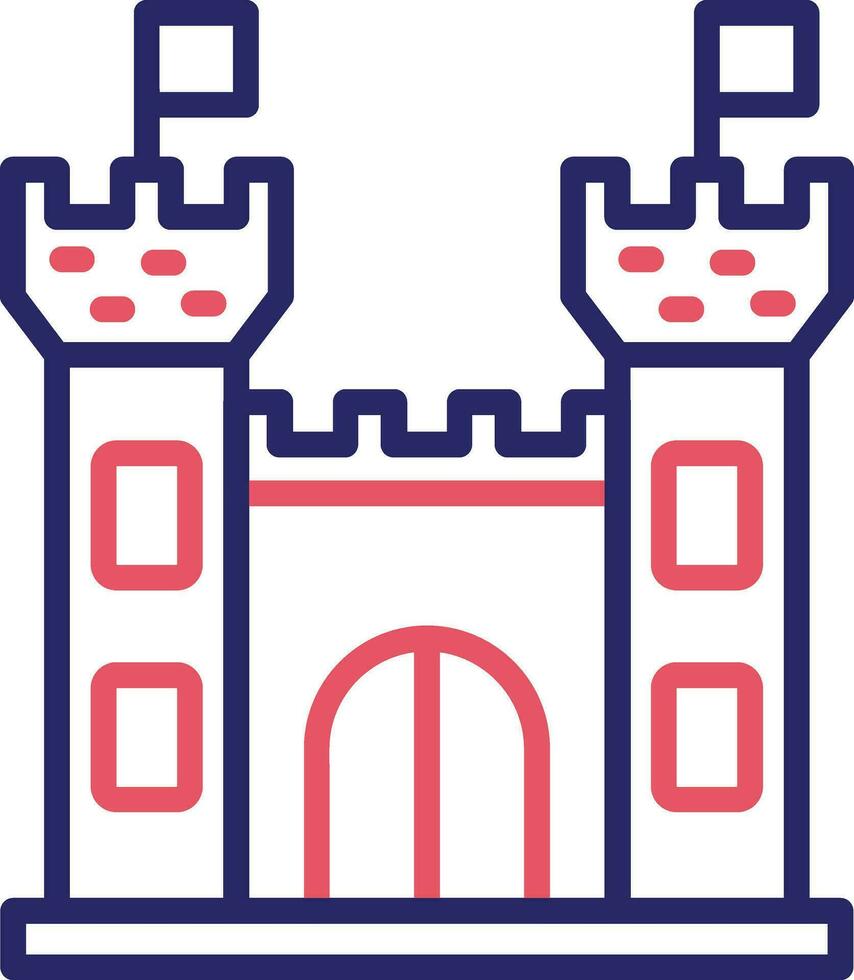 Castle Flag Vector Icon