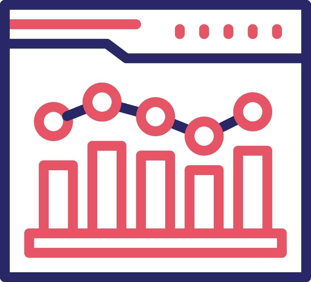 web analítica vector icono