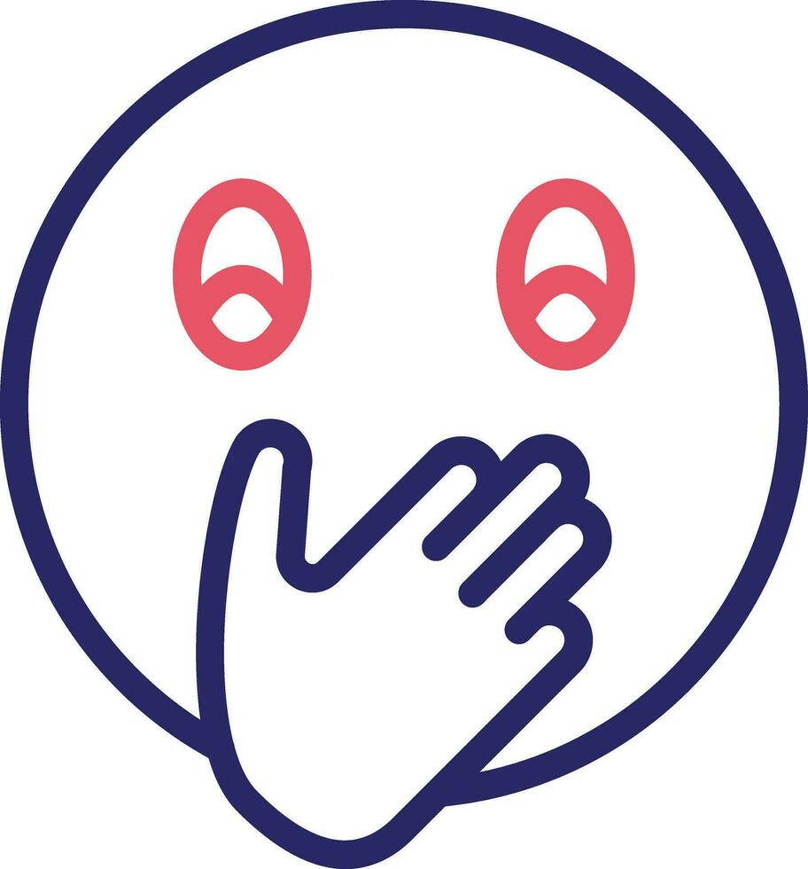 Face with Hand Over Mouth Vector Icon