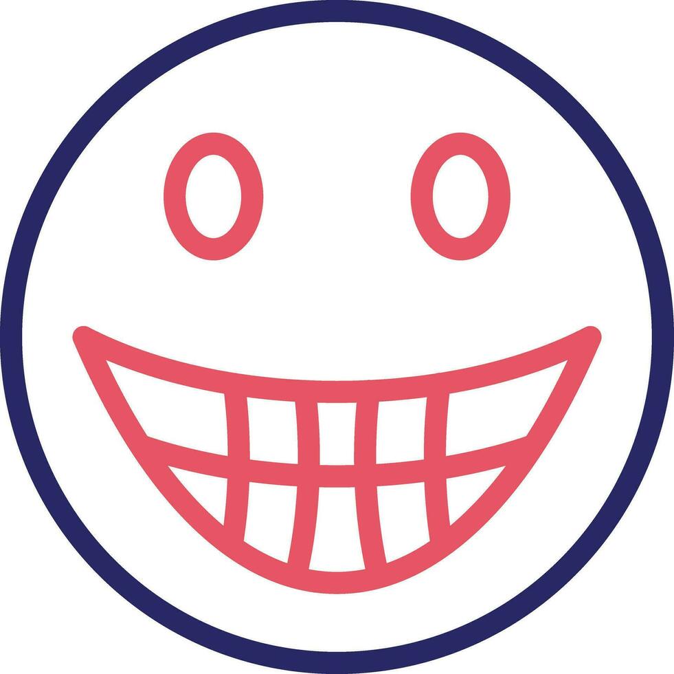 Grinning Face with Big Eyes Vector Icon