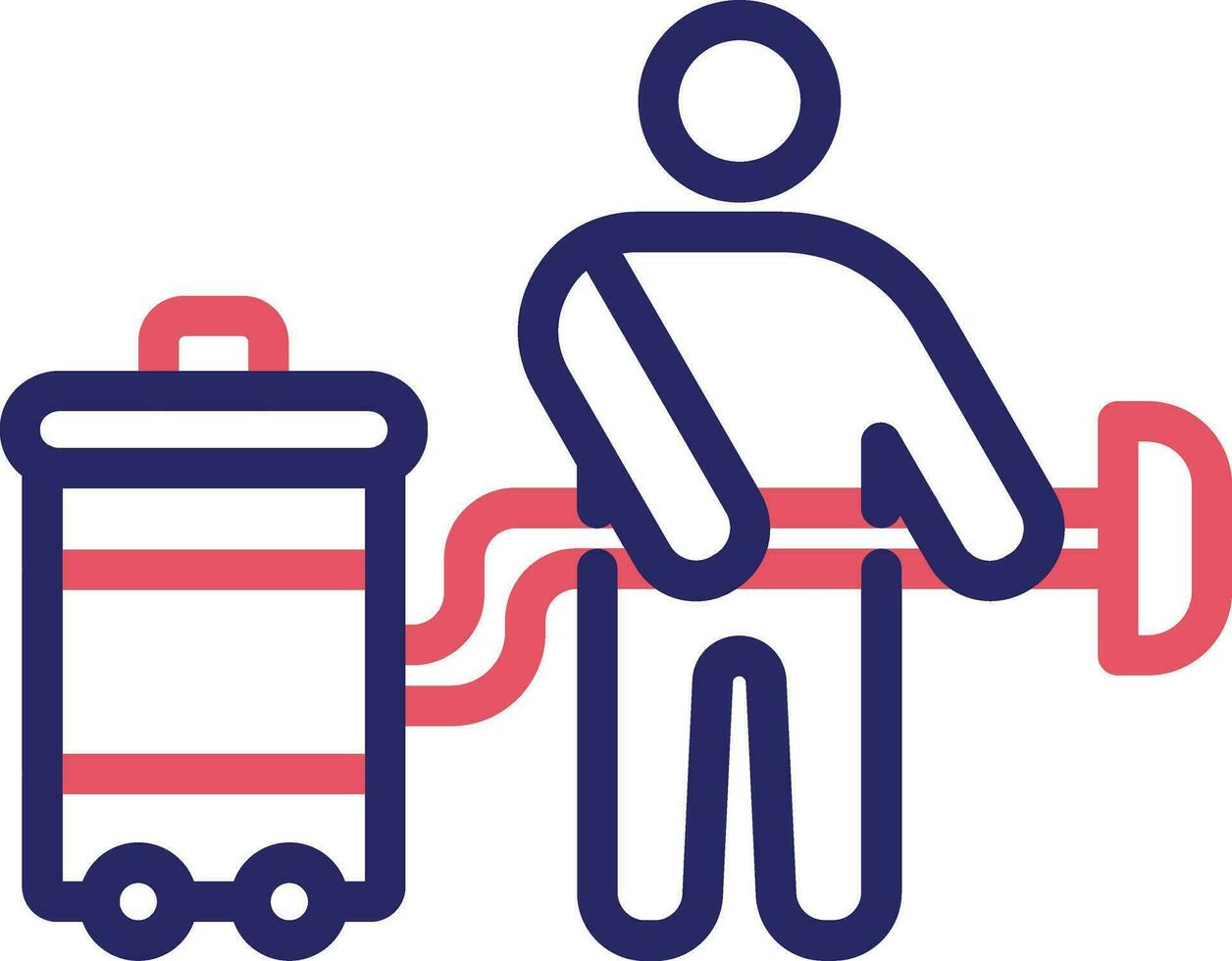 Man Doing Vacuum Vector Icon