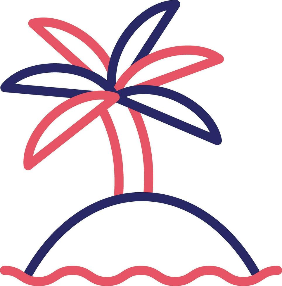 palma isla vector icono
