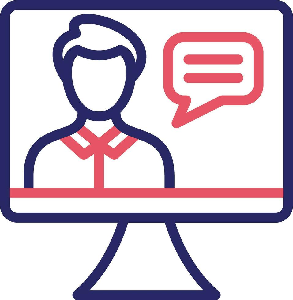 Online Lecture Vector Icon