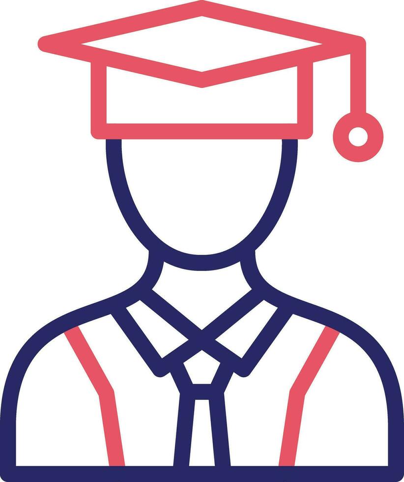 masculino graduado vector icono