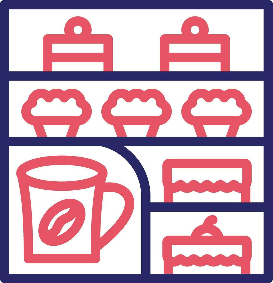 Cafe Showcase Vector Icon