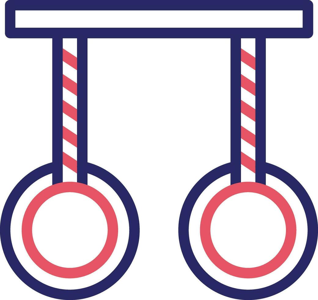 icono de vector de anillos de gimnasio