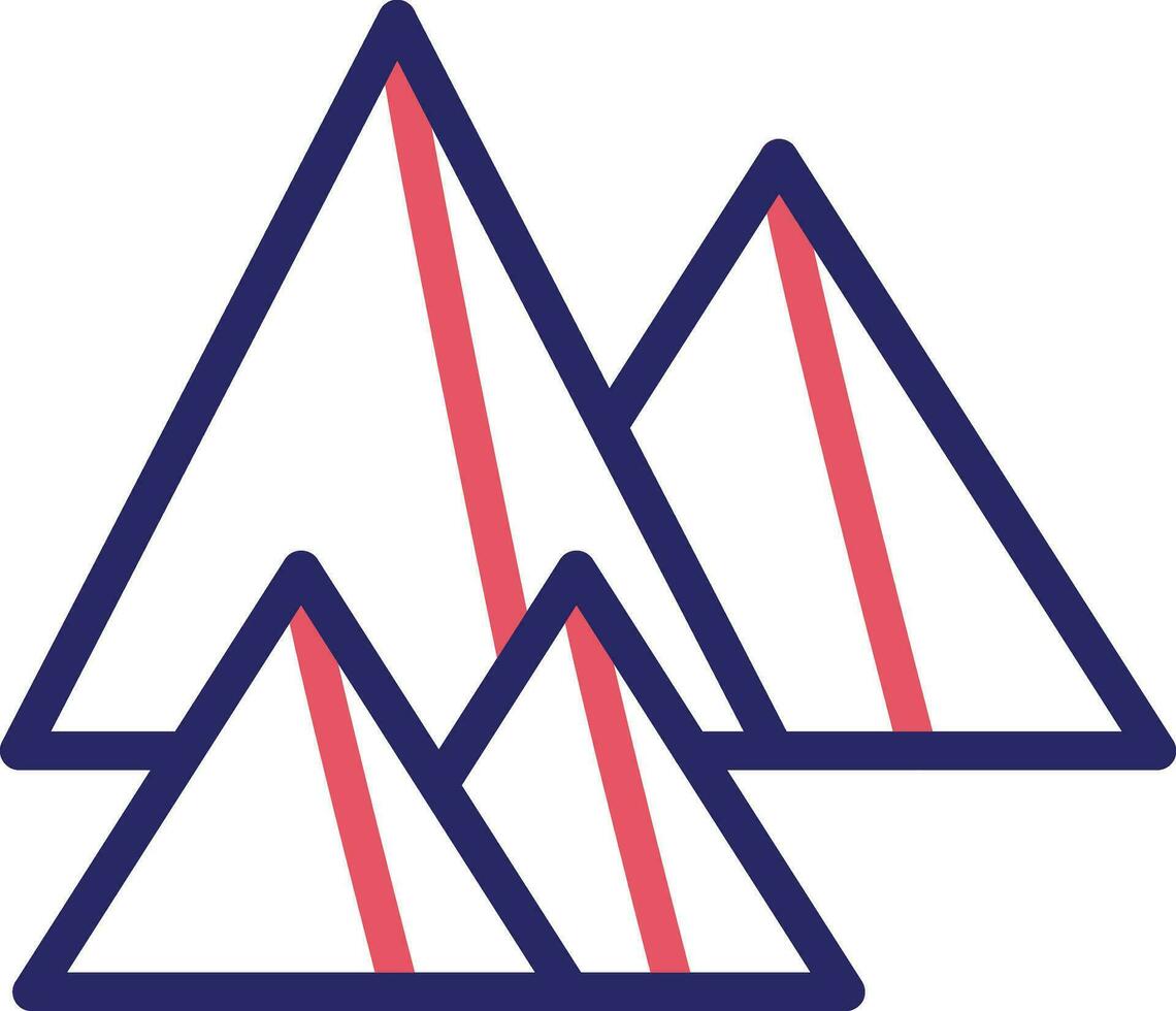 pirámide paisaje vector icono