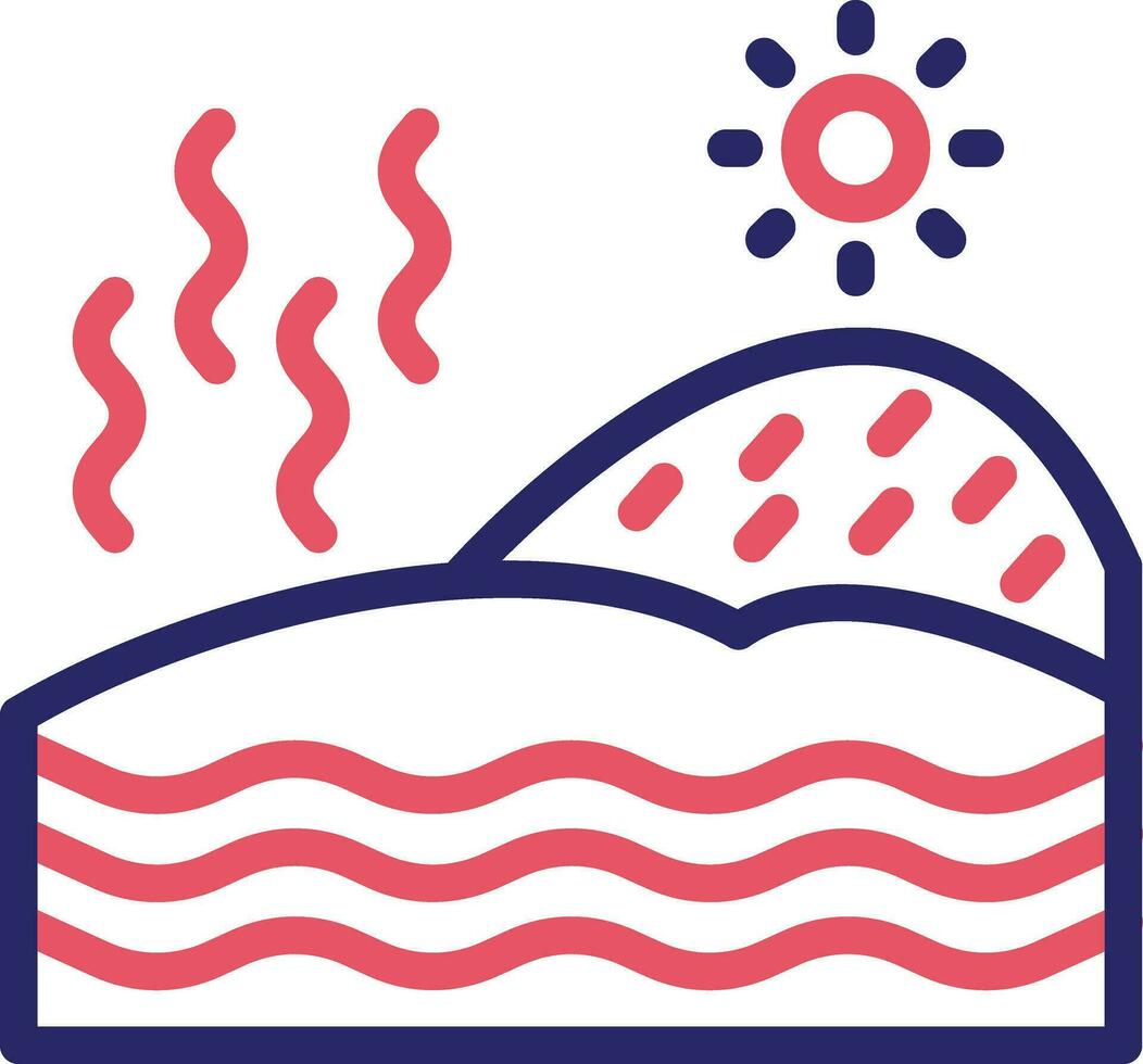 Hot Spring Landscape Vector Icon