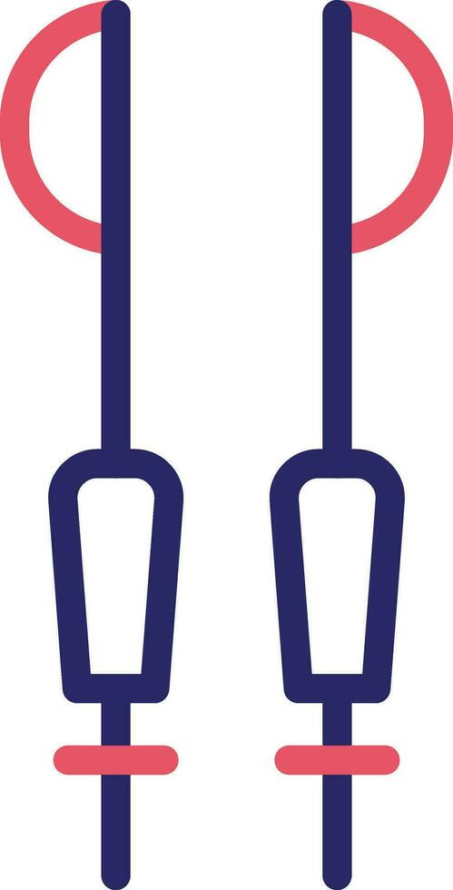 Ski Sticks Vector Icon