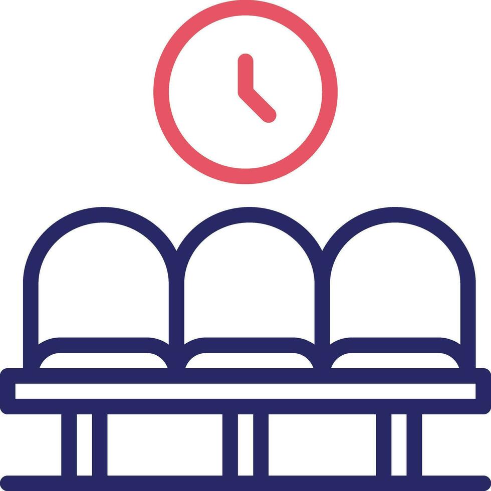 Airport Waiting Room Vector Icon
